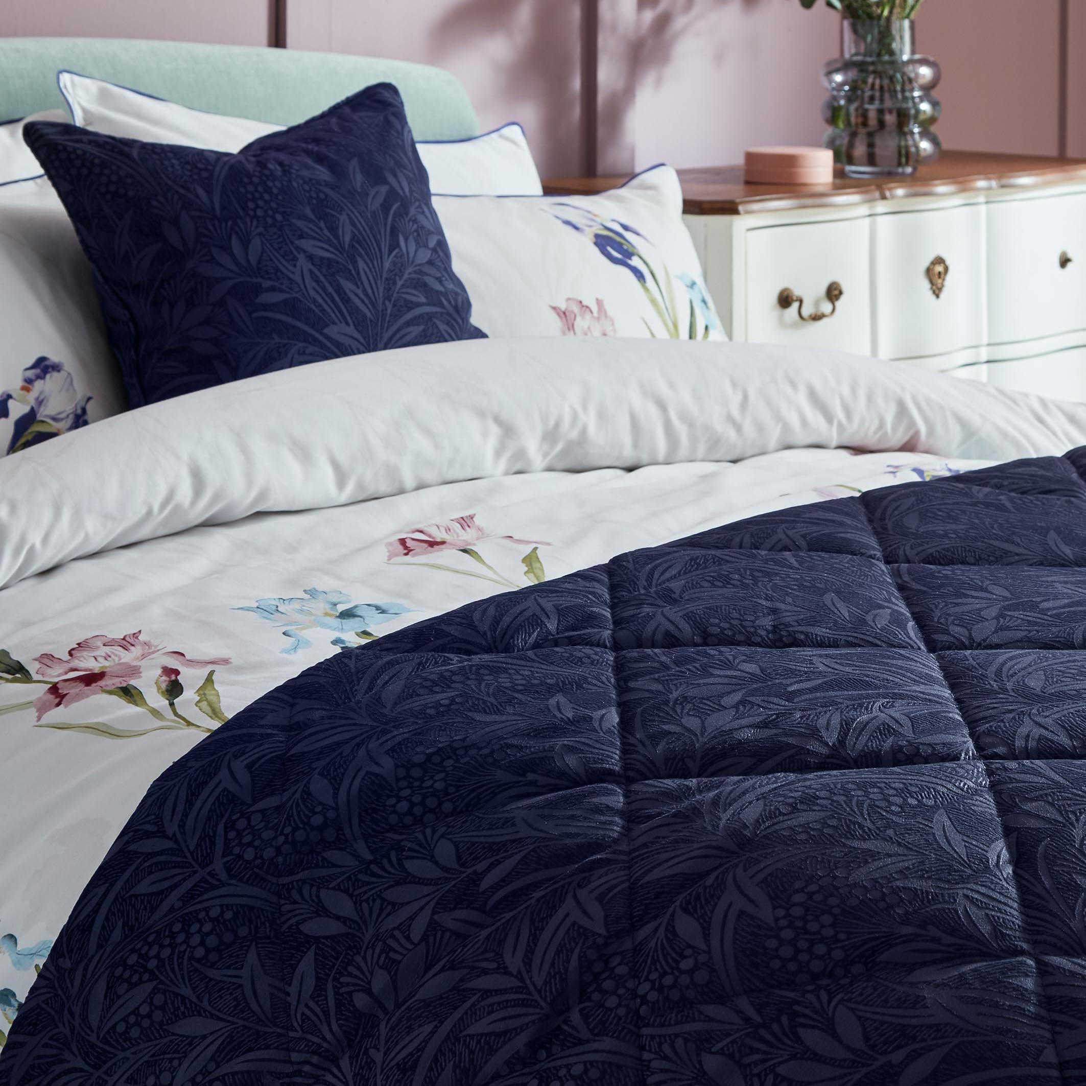 BarleyEmbossedNavyBedspreadLifestyle235x235ForEmail