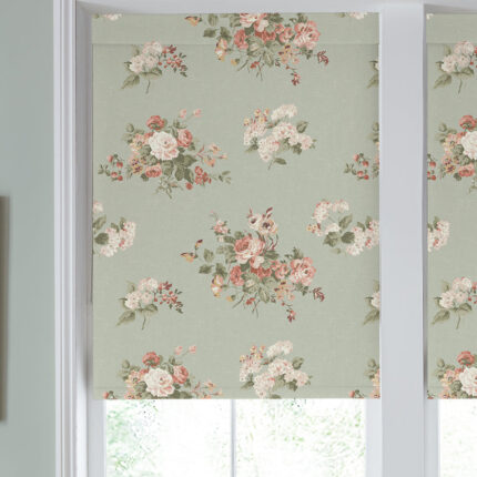 Laura Ashley Rosemore Translucent Made to Measure Roller Blind Sage