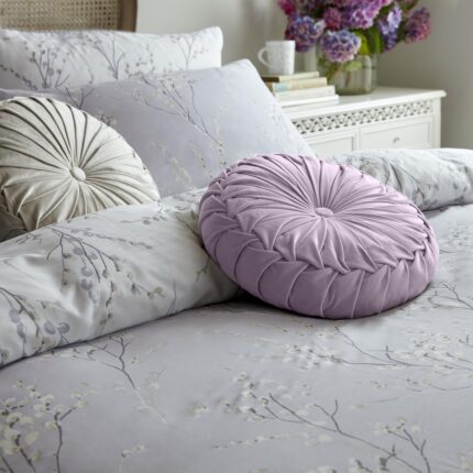 Laura Ashley Rosanna 35cm x 14cm Round Filled Cushion Lavender