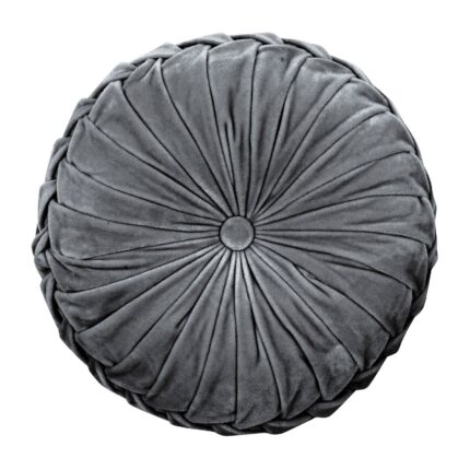 Laura Ashley Rosanna 35cm x 14cm Round Filled Cushion Steel