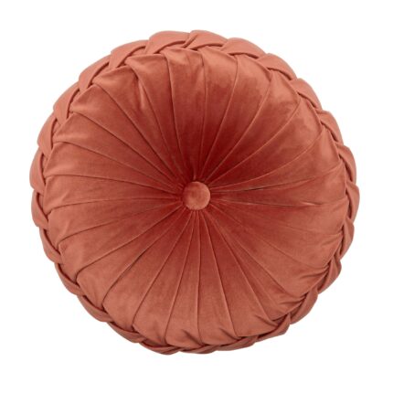 Laura Ashley Rosanna 35cm x 14cm Round Filled Cushion Terracotta