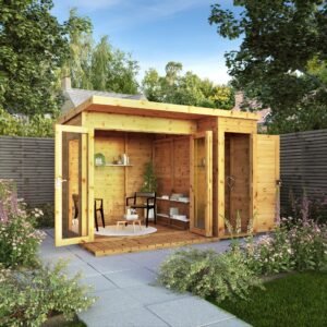 Contemporary Summerhouse with Side Shed