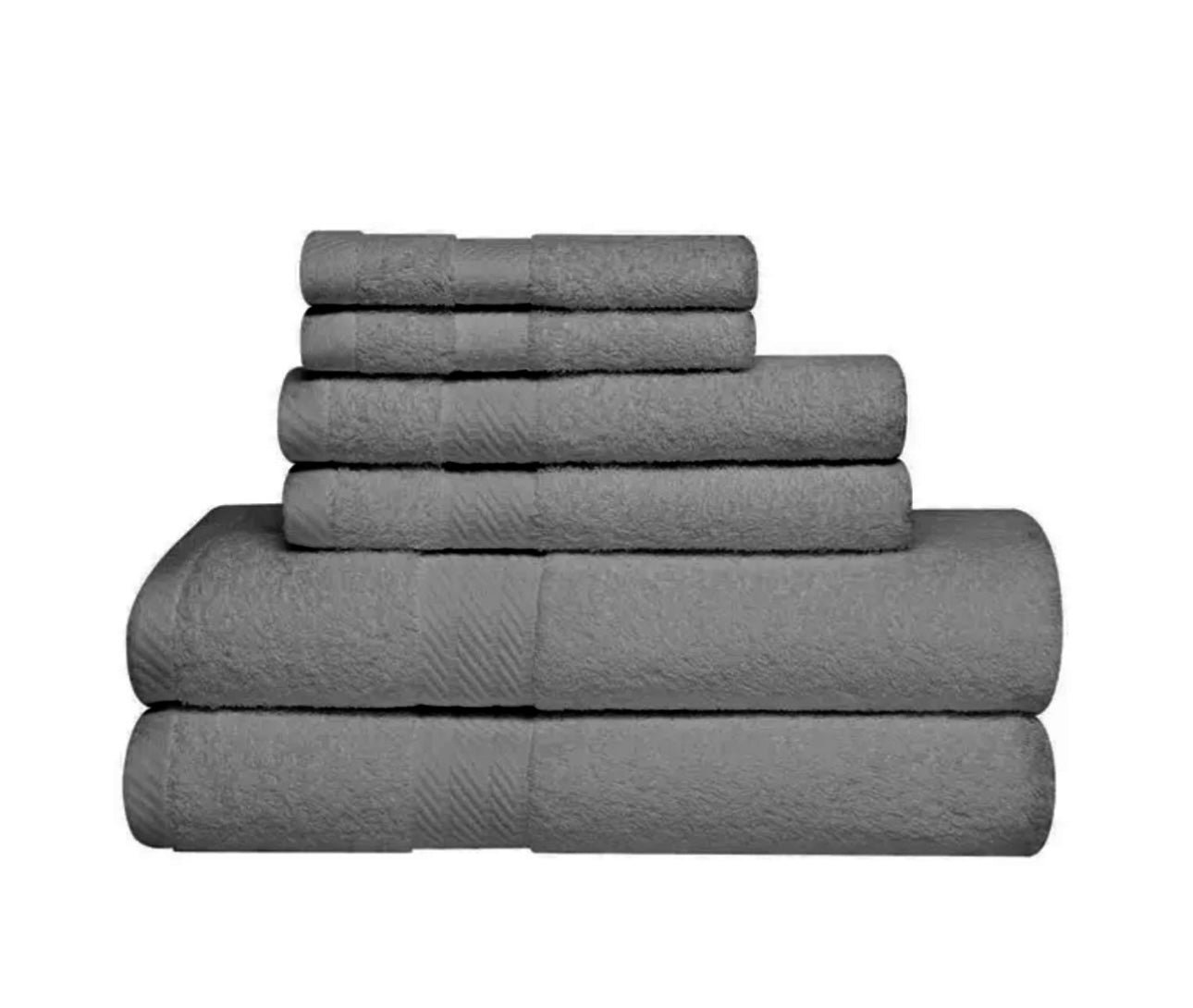 6 Piece 100% Cotton Towel Set – 500 GSM Soft & Absorbent Bath, Hand & Face Towels - Image 6