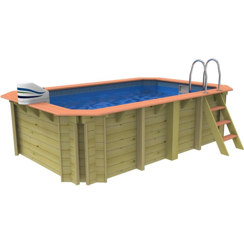 3.9m X 2.4m Timber Swimming Pool Kit, C/W Optional Heat & current - Image 10