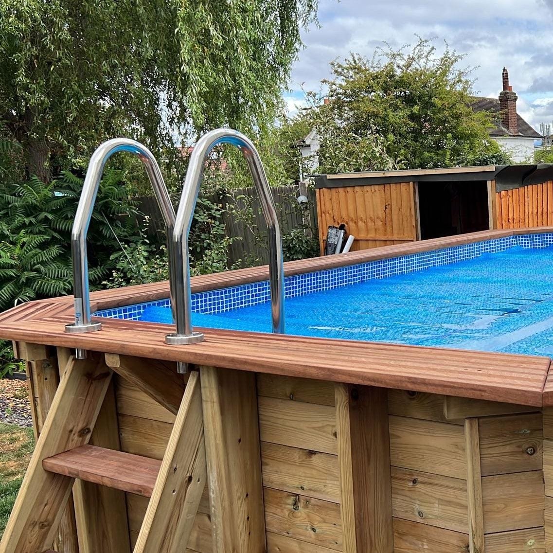 3.9m X 2.4m Timber Swimming Pool Kit, C/W Optional Heat & current - Image 6