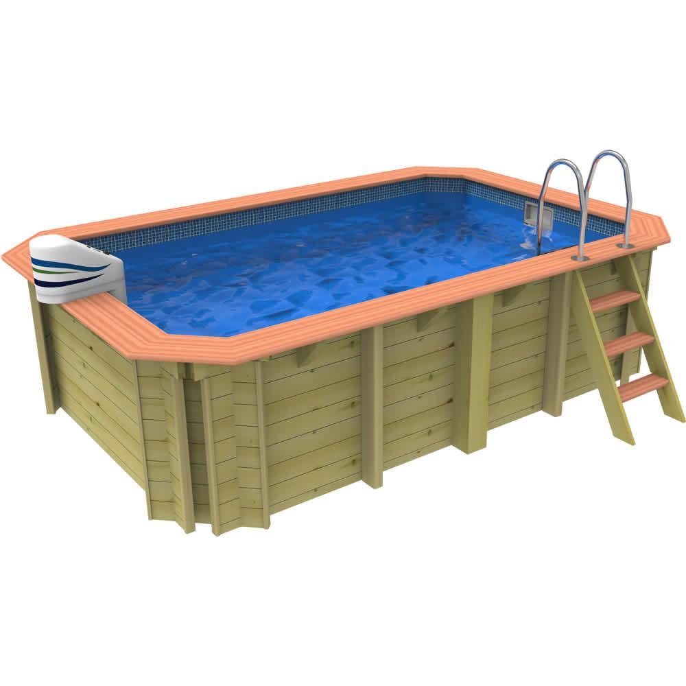 3.9m X 2.4m Timber Swimming Pool Kit, C/W Optional Heat & current - Image 9
