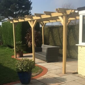 Large Size Heavy Duty Double Pergola Complete DIY Kit, Quality Tanalised Timber.