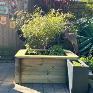 49 Gallon Raised Wooden Pond, 1M X 1M, 27mm thick, 429mm high, 221 litres