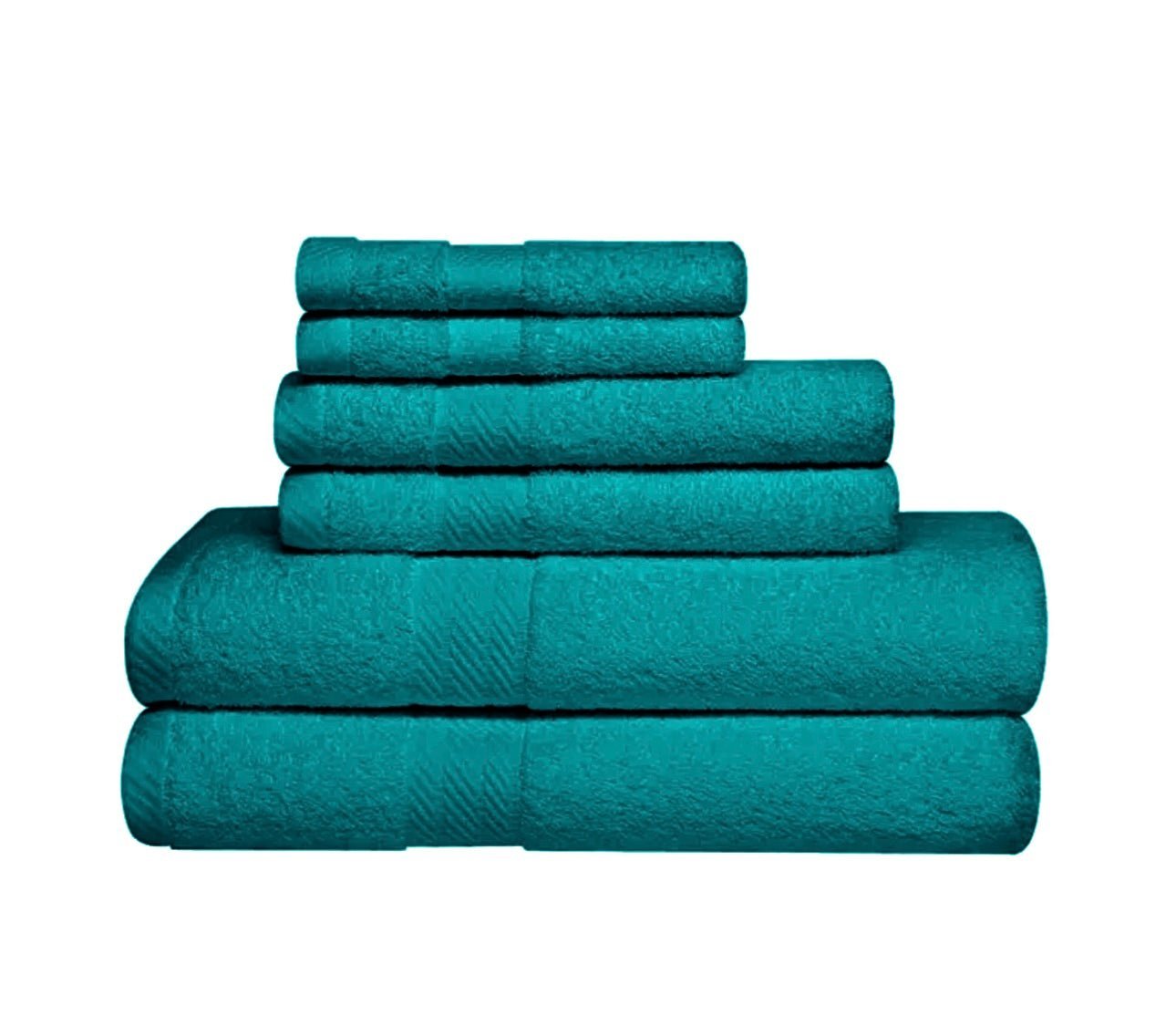 6 Piece 100% Cotton Towel Set – 500 GSM Soft & Absorbent Bath, Hand & Face Towels - Image 4