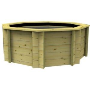 8ft 573 Gallon Octagonal Wooden Koi Pond, 27mm thick, 697mm high, 2606 litres