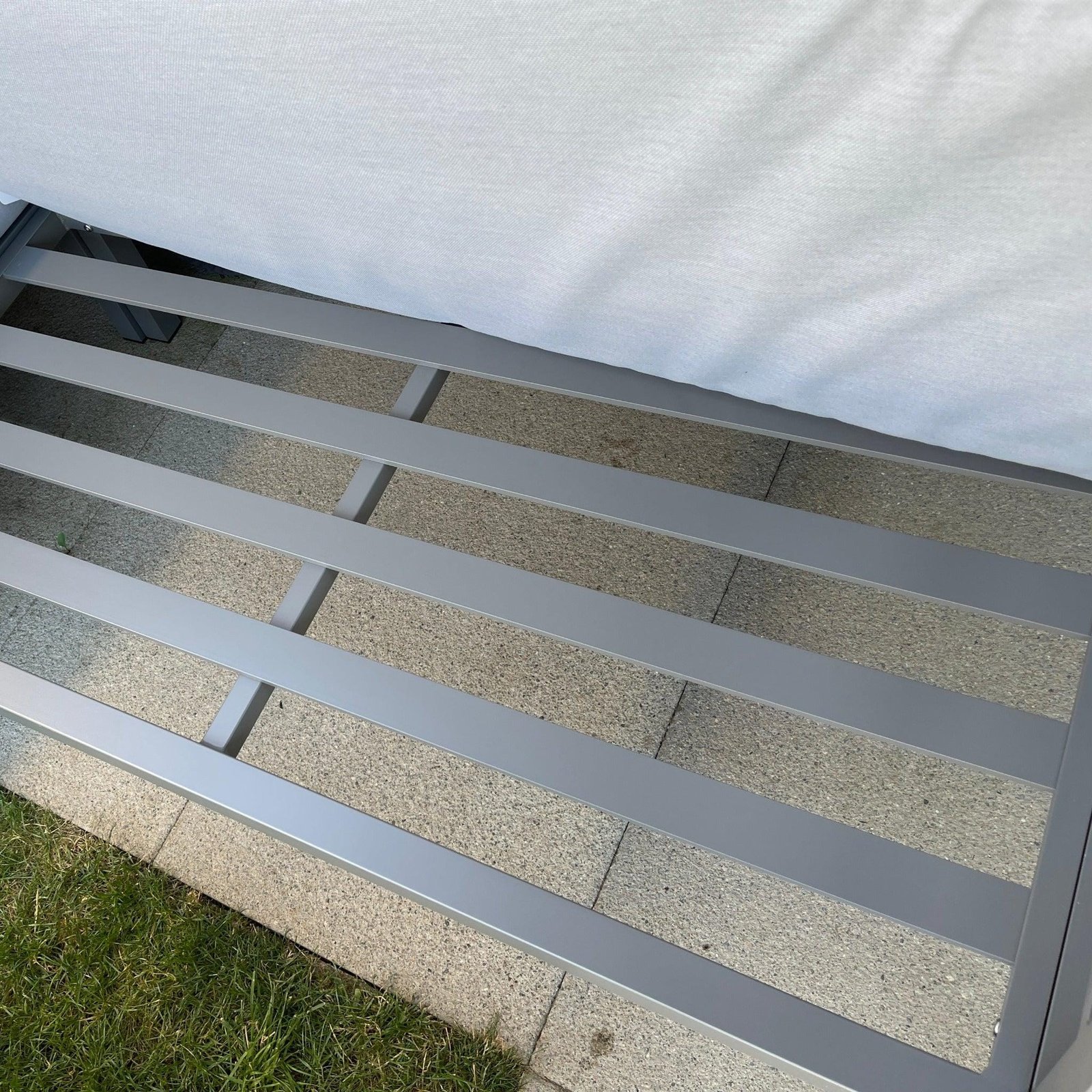 Aluminium Outdoor Corner L-Shaped Sofa and table Set - Image 8