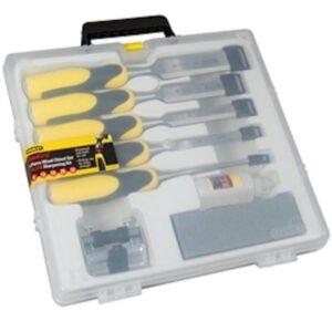 Stanley DynaGrip Chisel + Strike Cap Set of 5 + Accessories
