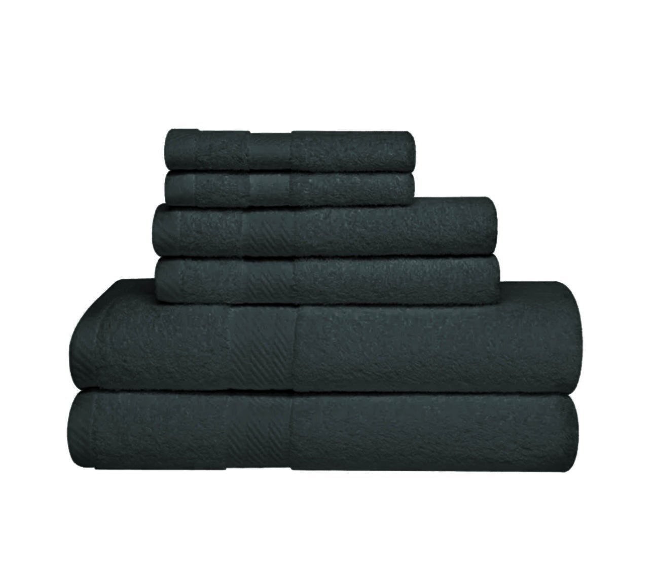 6 Piece 100% Cotton Towel Set – 500 GSM Soft & Absorbent Bath, Hand & Face Towels - Image 2