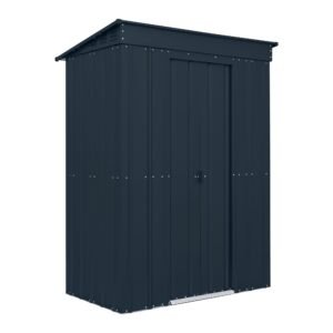Globel Grey Pent Metal Shed