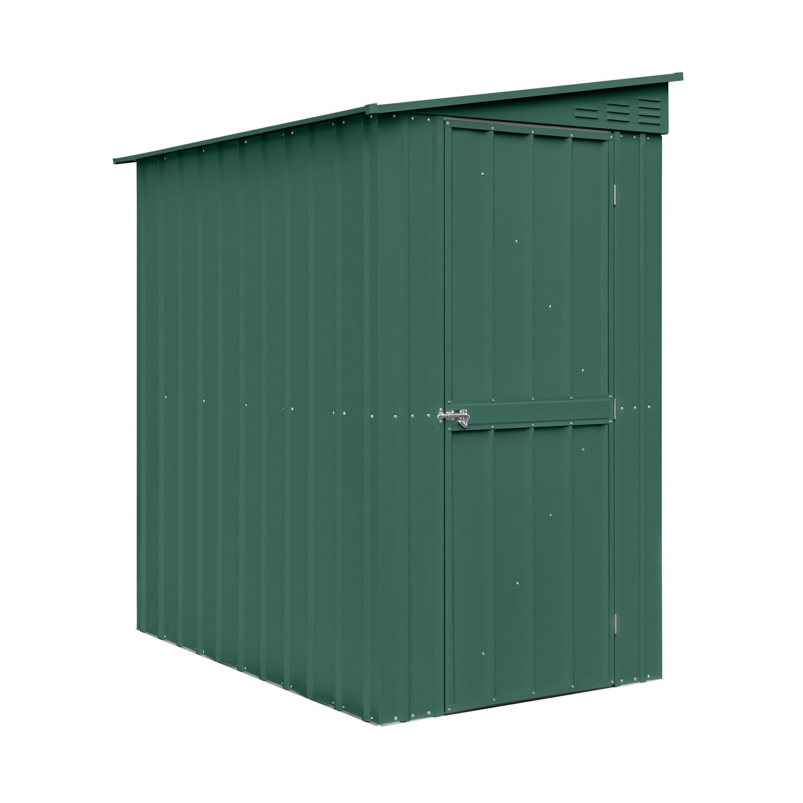 Globel Green Pent Lean-to Metal Shed