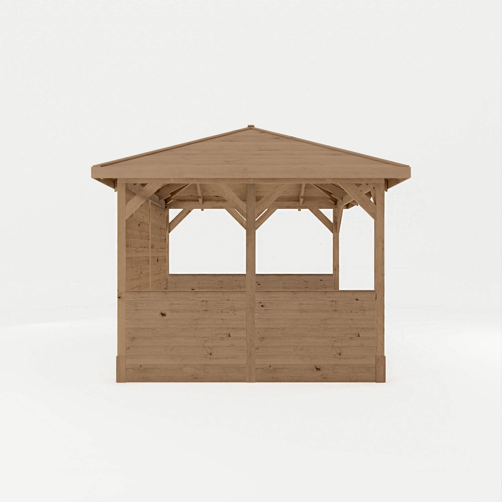 3m x 3m Pressure Treated Gazebo With Panels - Image 3