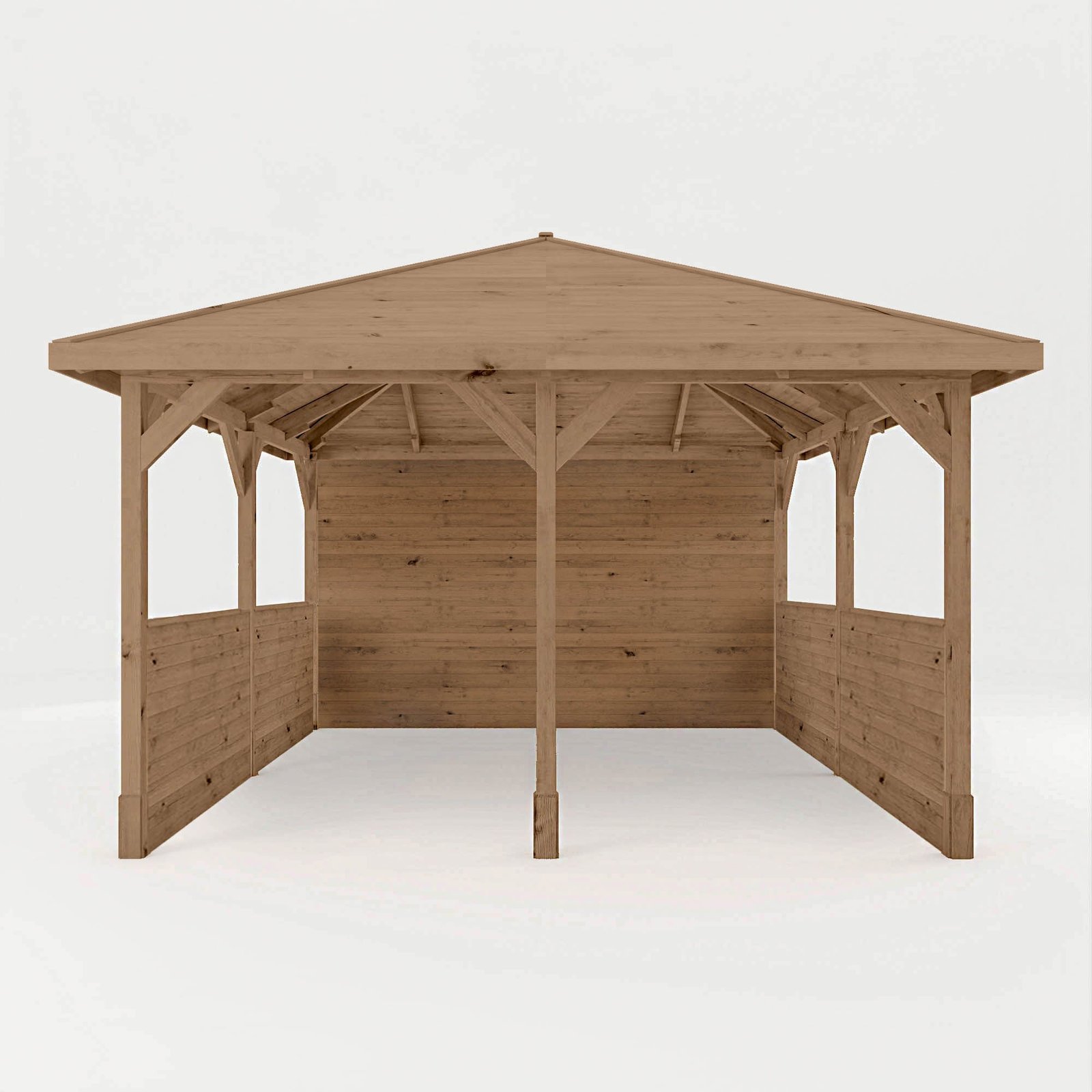 4m x 4m Pressure Treated Gazebo with Panels - Image 3