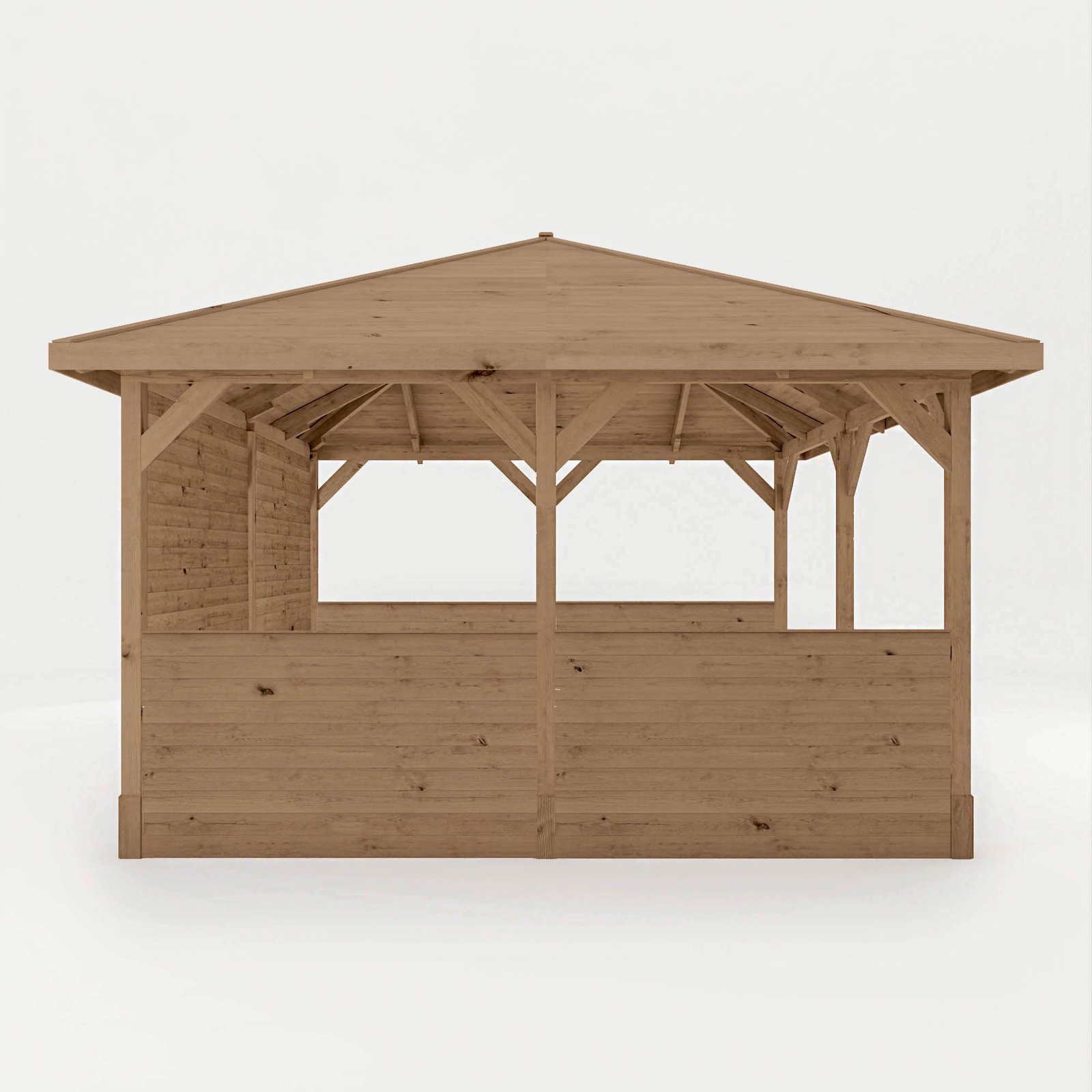 4m x 4m Pressure Treated Gazebo with Panels - Image 4