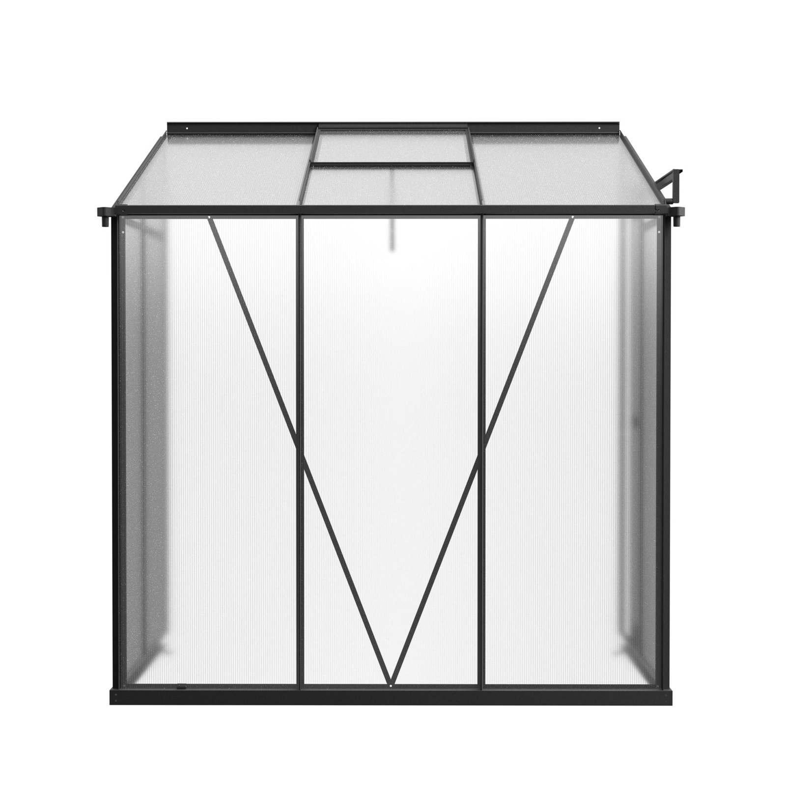 4 x 6 Metal Lean-to Greenhouse with Polycarbonate - Image 2