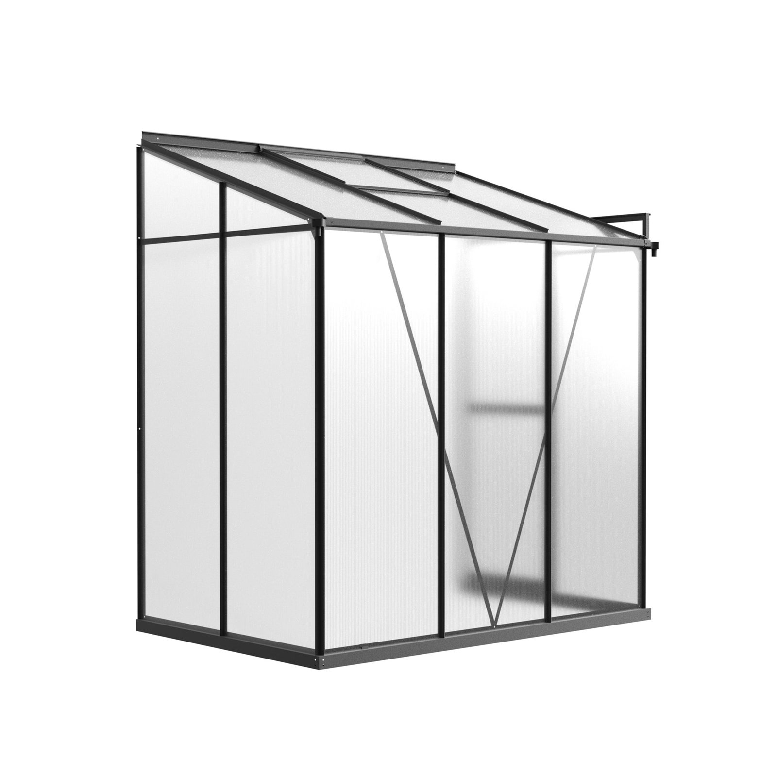 4 x 6 Metal Lean-to Greenhouse with Polycarbonate - Image 3