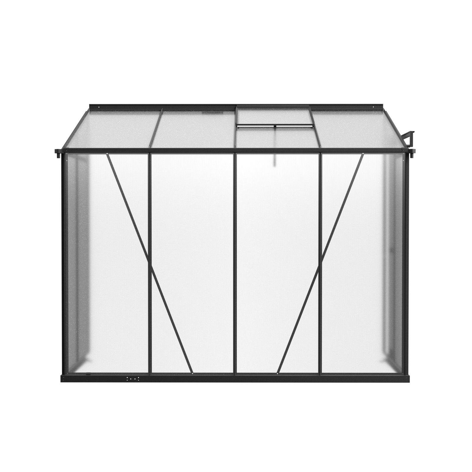 4 x 8 Metal Lean-to Greenhouse with Polycarbonate - Image 2
