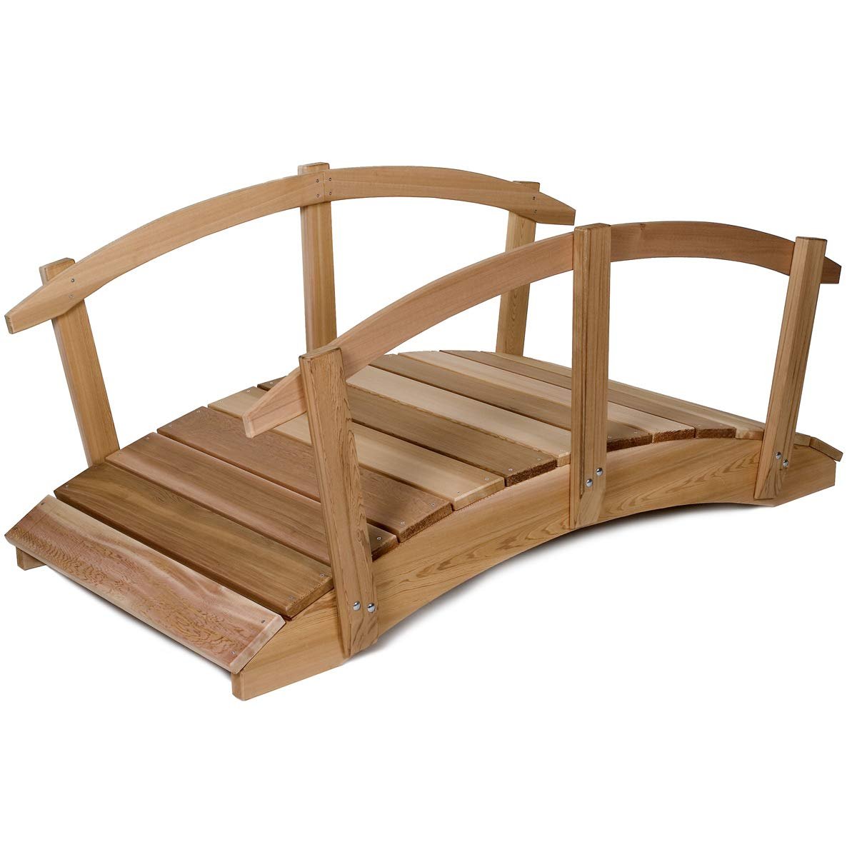8-ft Cedar Footbridge – Rustic Landscape Accent for Ponds, Streams & Gardens - Image 4