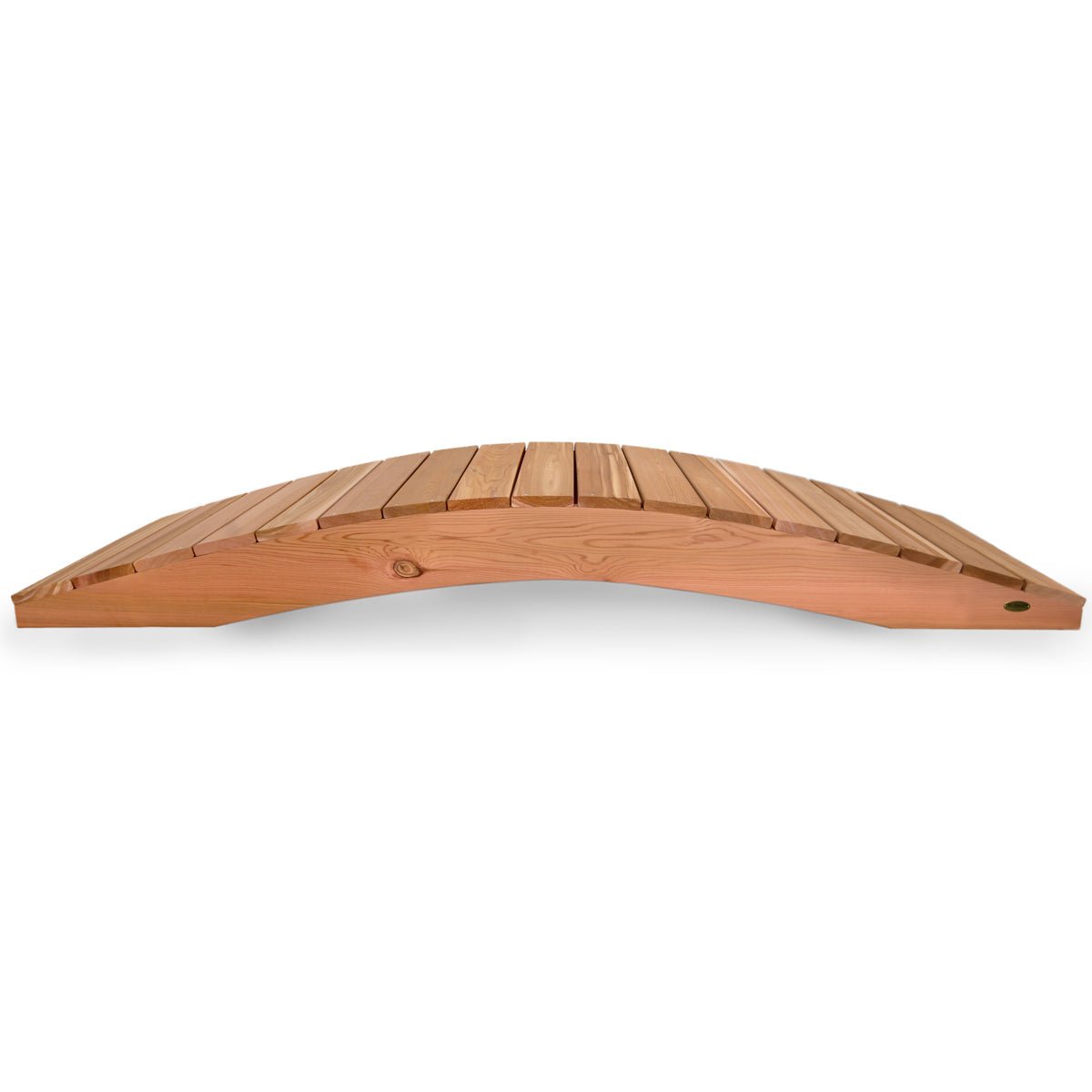 8-ft Low Cedar Garden Bridge – Decorative Wooden Footbridge for Landscaping and Ponds - Image 3