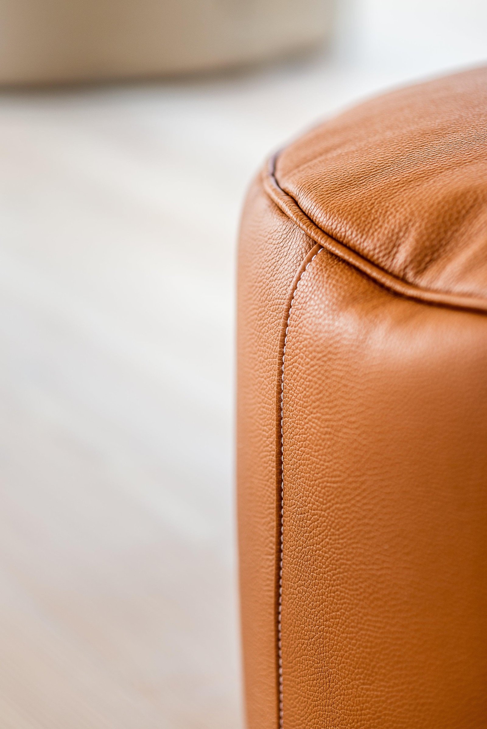 Full Moon Luxurious Leather Pouff - By Trimm - Real Scandinavian Quality - Image 5