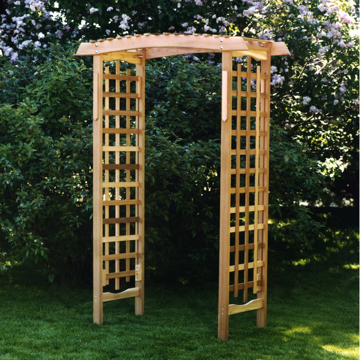 5' - Cedar Pagoda Arbor – Elegant Wooden Garden Arch for Vines & Entrances - Image 4