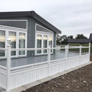 Super Rail Section with 10mm Clear Toughened Safety Glass Infill Panel