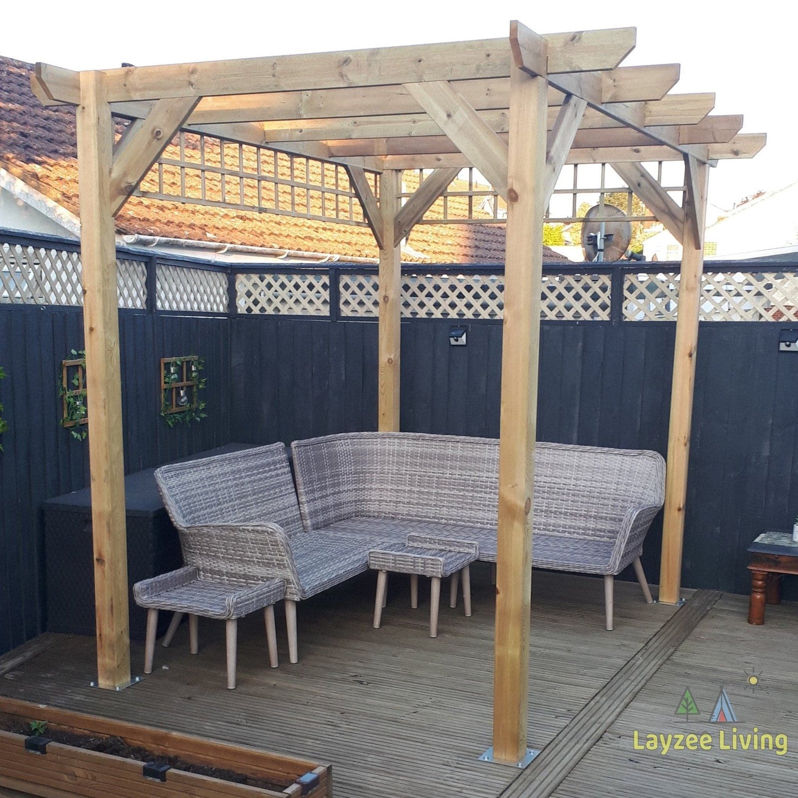 Heavy Duty Spruce Pergola | Complete DIY Kit - Image 35