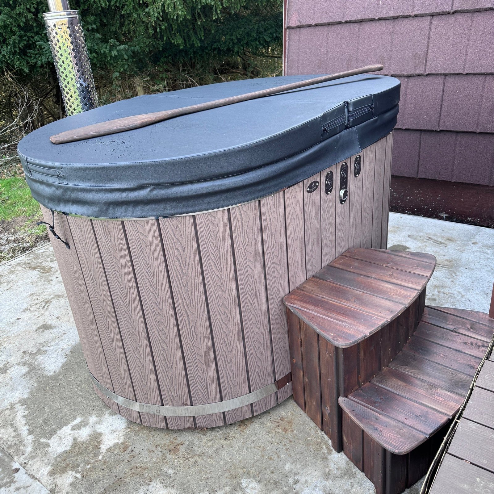 Wood Fired Ofuro Tub | Fibreglass Liner | for couples - Image 14