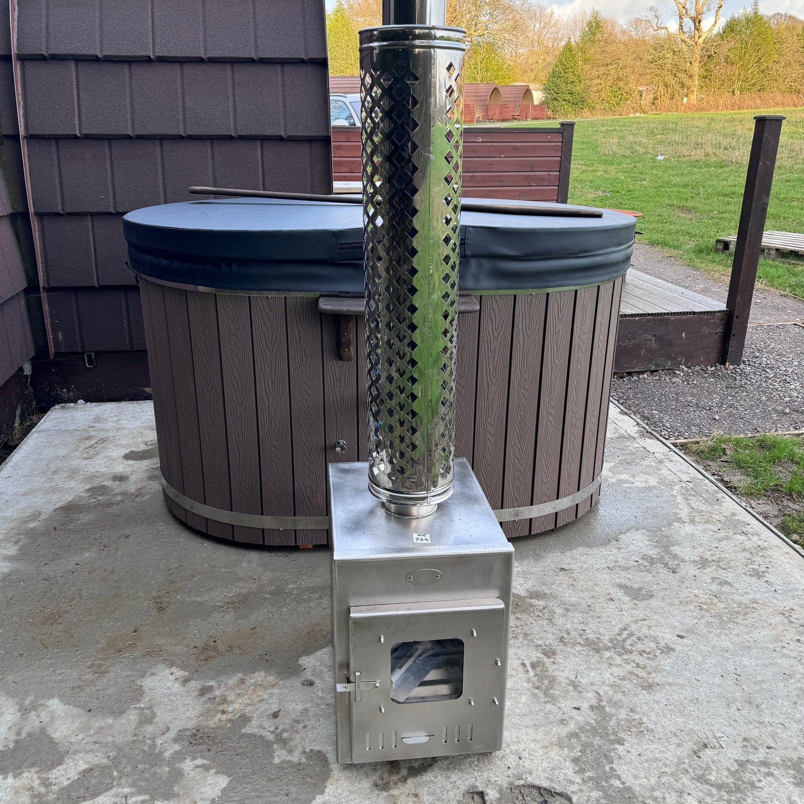 Wood Fired Ofuro Tub | Fibreglass Liner | for couples - Image 12