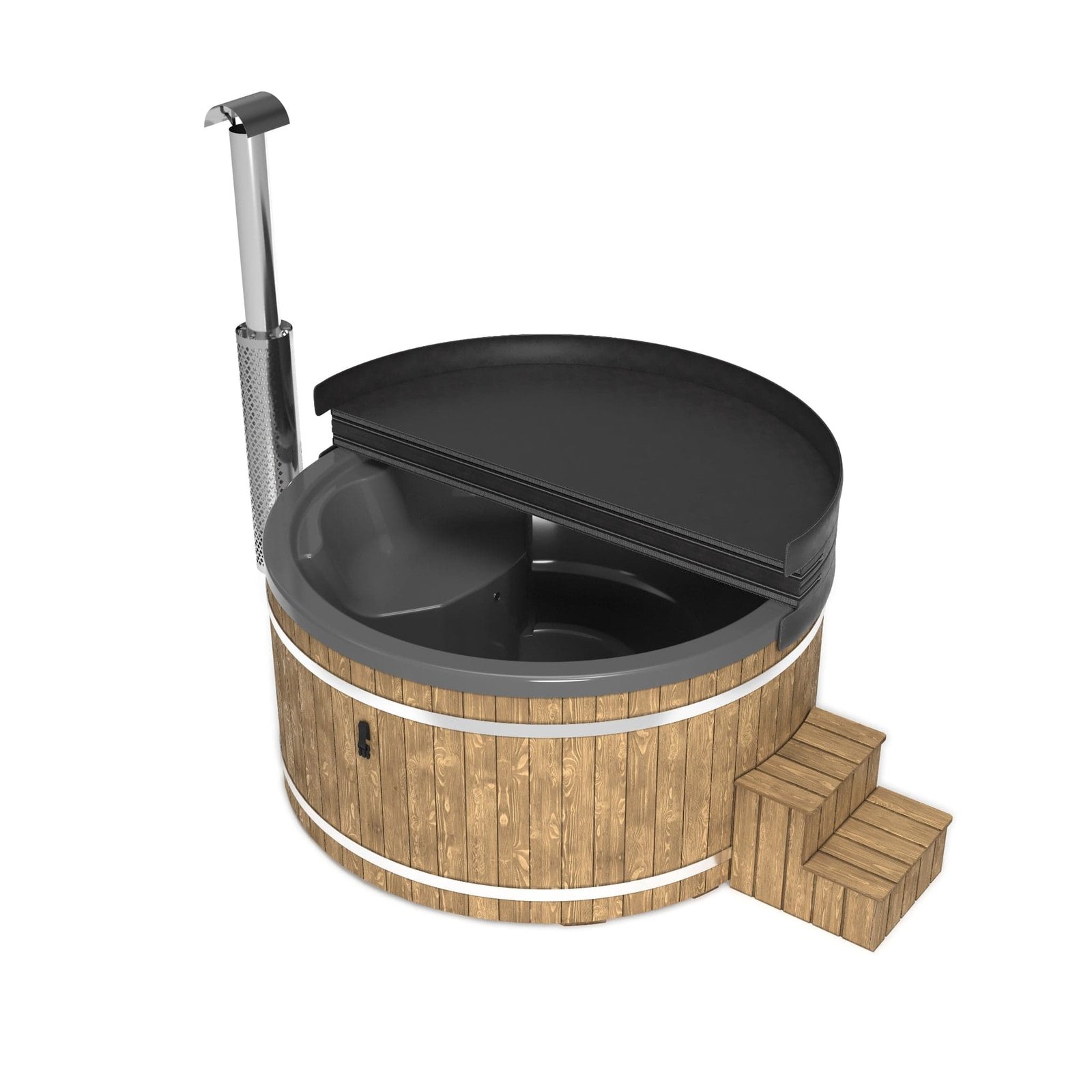 "Henri" XL 225cm Wood Fired Tub | Fibreglass Liner - Image 50