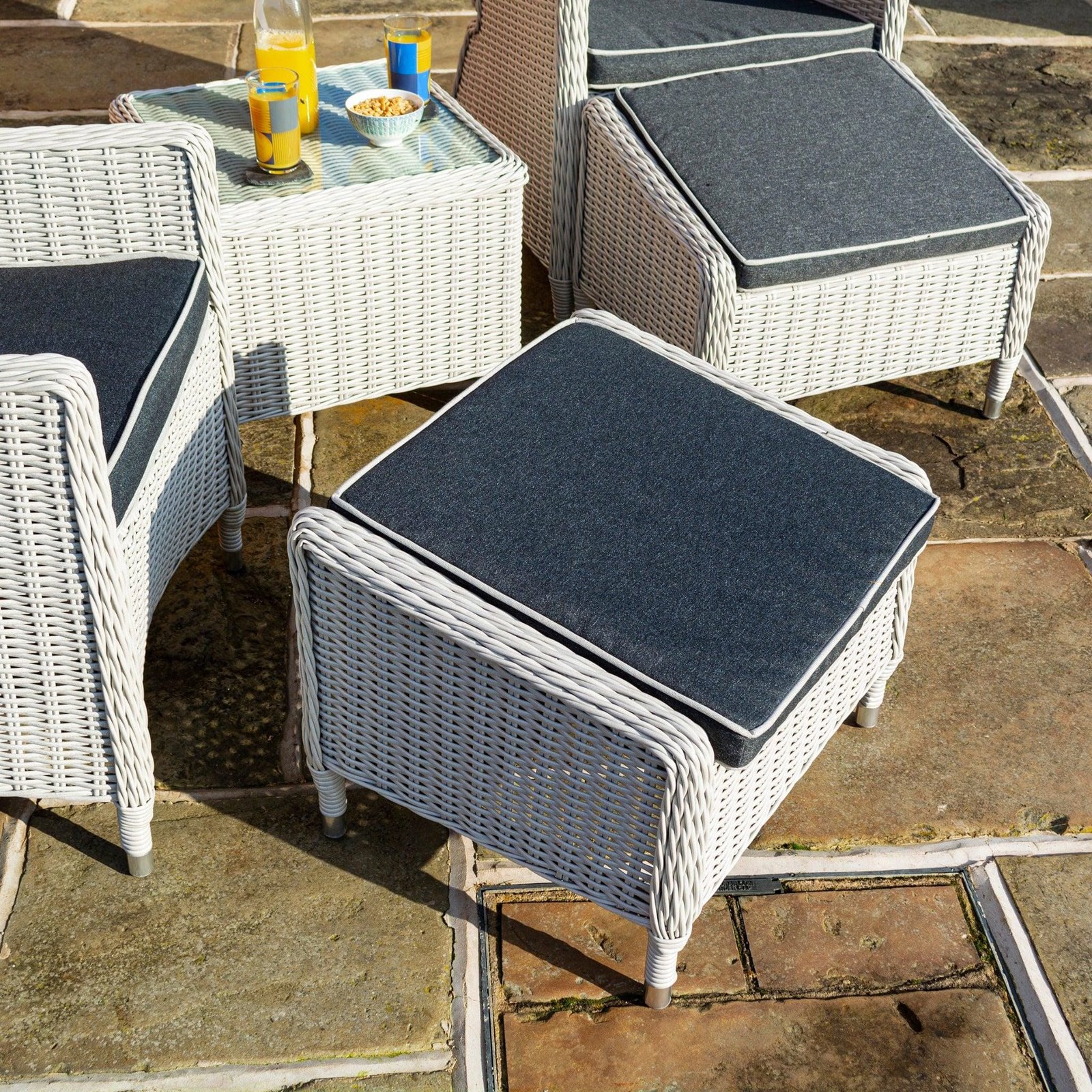 Rattan Effect Lounger Set - Two Colours - Image 13