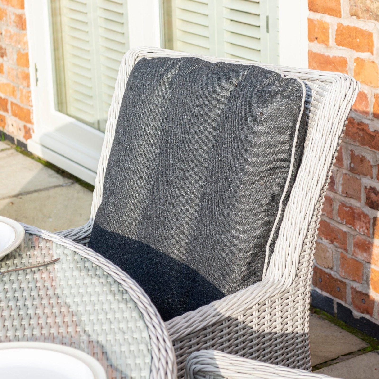 Rattan Effect Six Seater Dining Set - Two Colours - Image 14