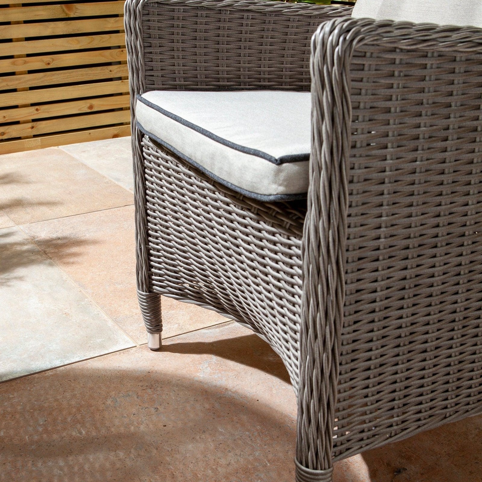 Rattan Effect Two Seater Bistro Set - Two Colours - Image 5