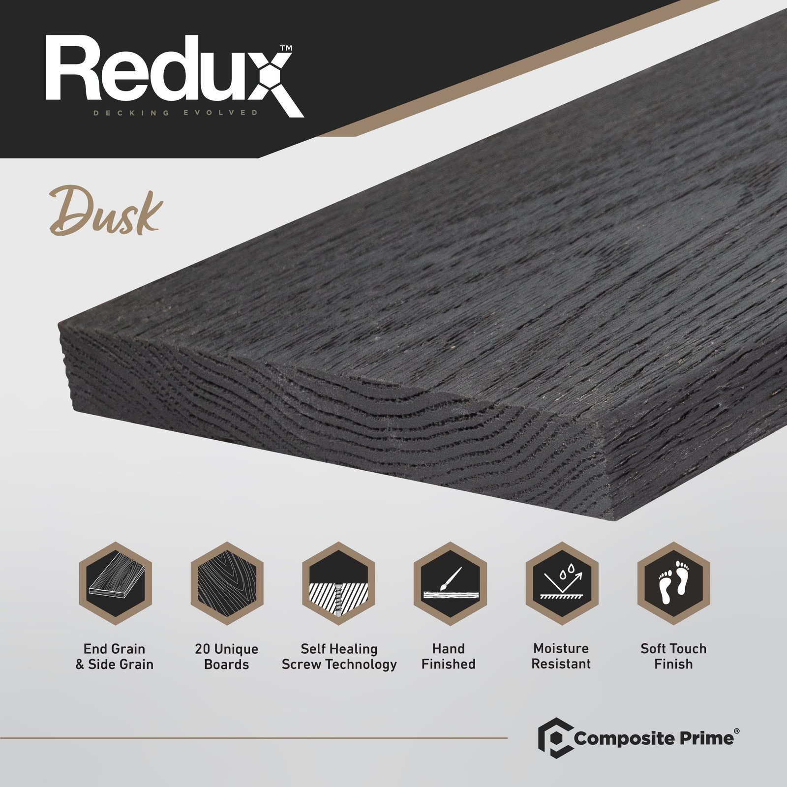 Redux - Deck Board 22 x 176 x 3600mm - Composite Prime - Image 5