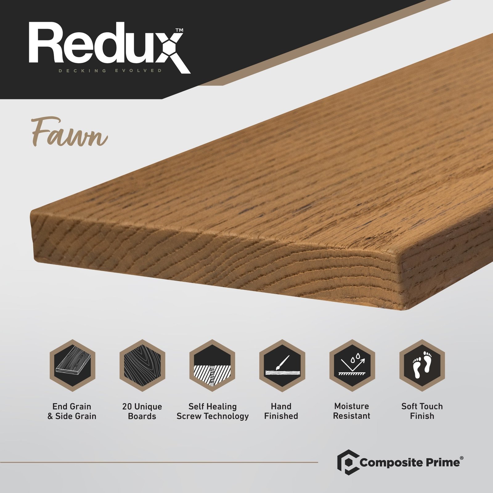 Redux - Deck Board 22 x 176 x 3600mm - Composite Prime - Image 7