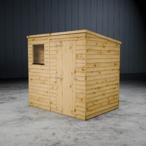 Value Overlap Single Door Pent Shed