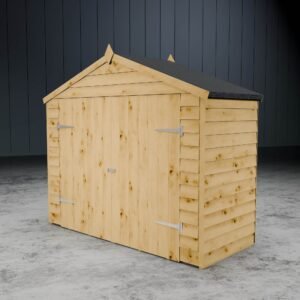 7 x 3 Value Overlap Double Door Apex Wooden Bike Shed