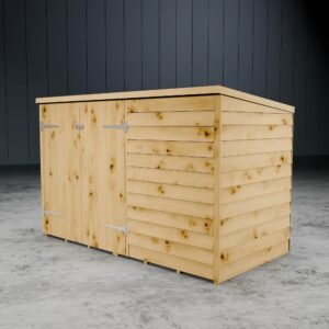 3 x 6 Value Overlap Double Door Pent Bike Shed