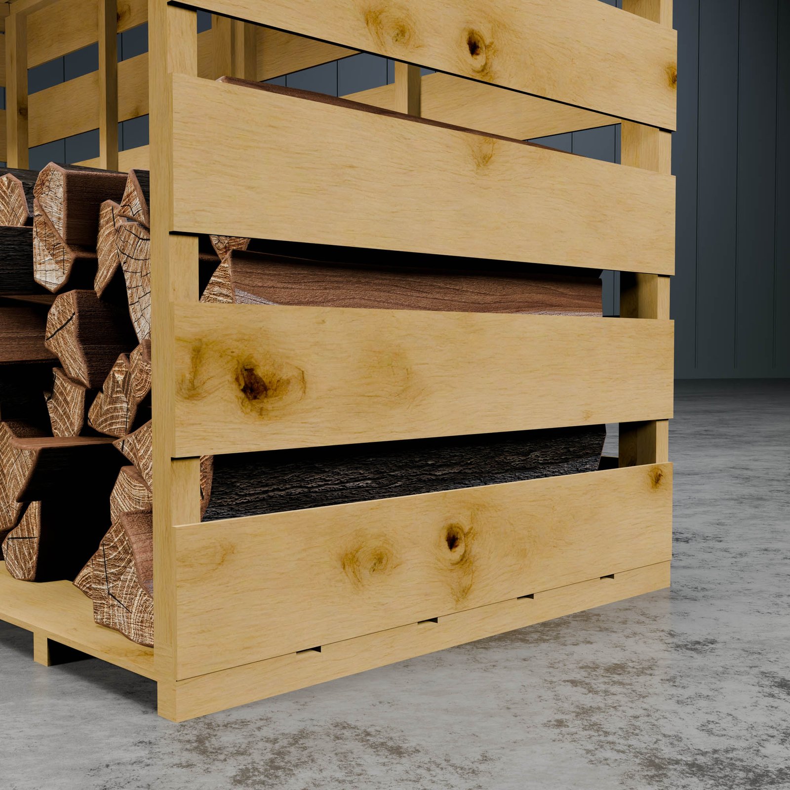 Pressure Treated Double Log Store - Image 3