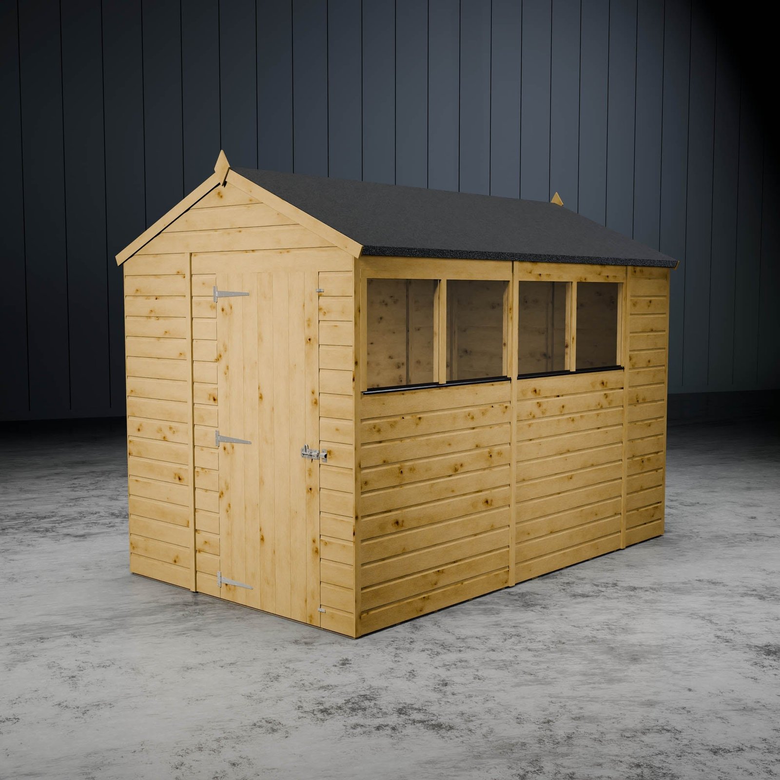 Shiplap Apex Single Door Wooden Shed - Image 3