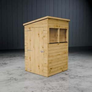 Modular Shiplap Pent Single Door Wooden Shed