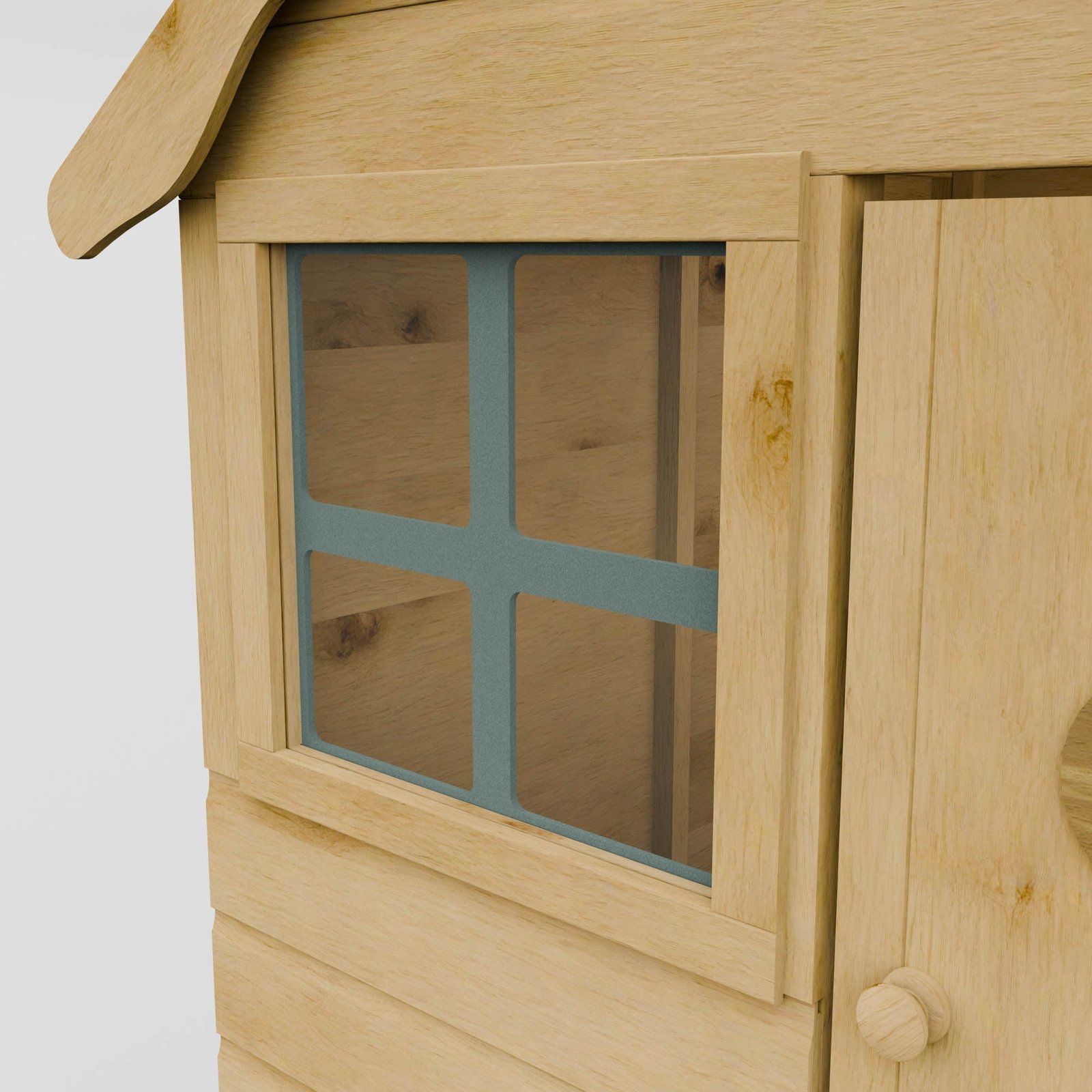 Snug Tower Wooden Playhouse with Slide - Image 6