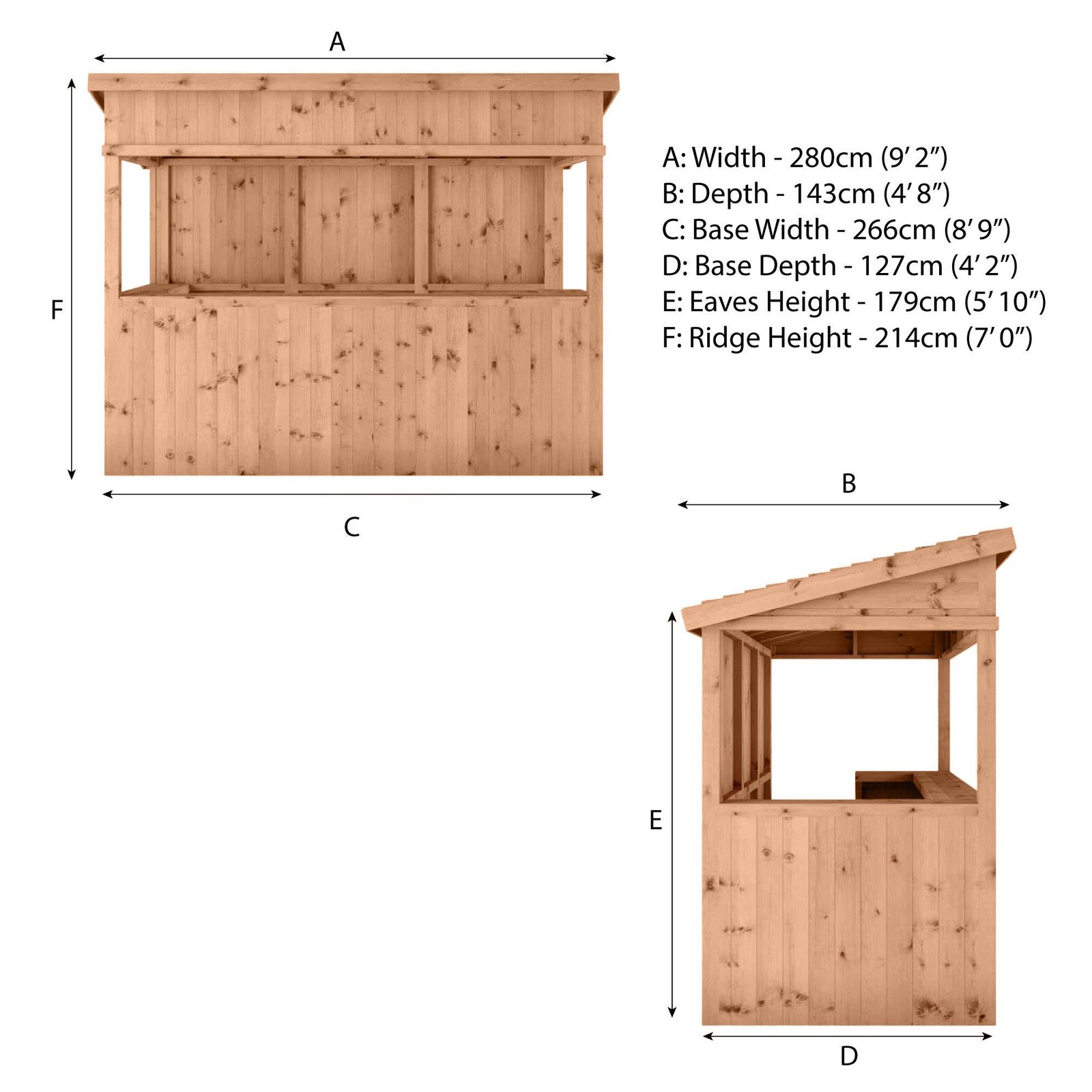 9 x 4 Premium Pressure Treated Garden Bar - Image 5