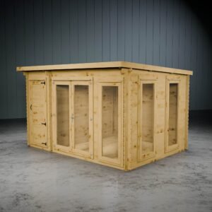 The Wren Log Cabin with Side Shed