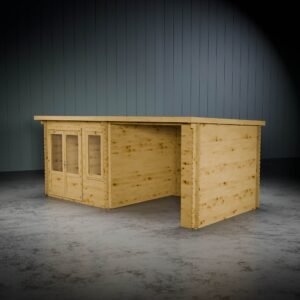 6m x 3m Cuckoo Log Cabin With Patio Area - 28mm