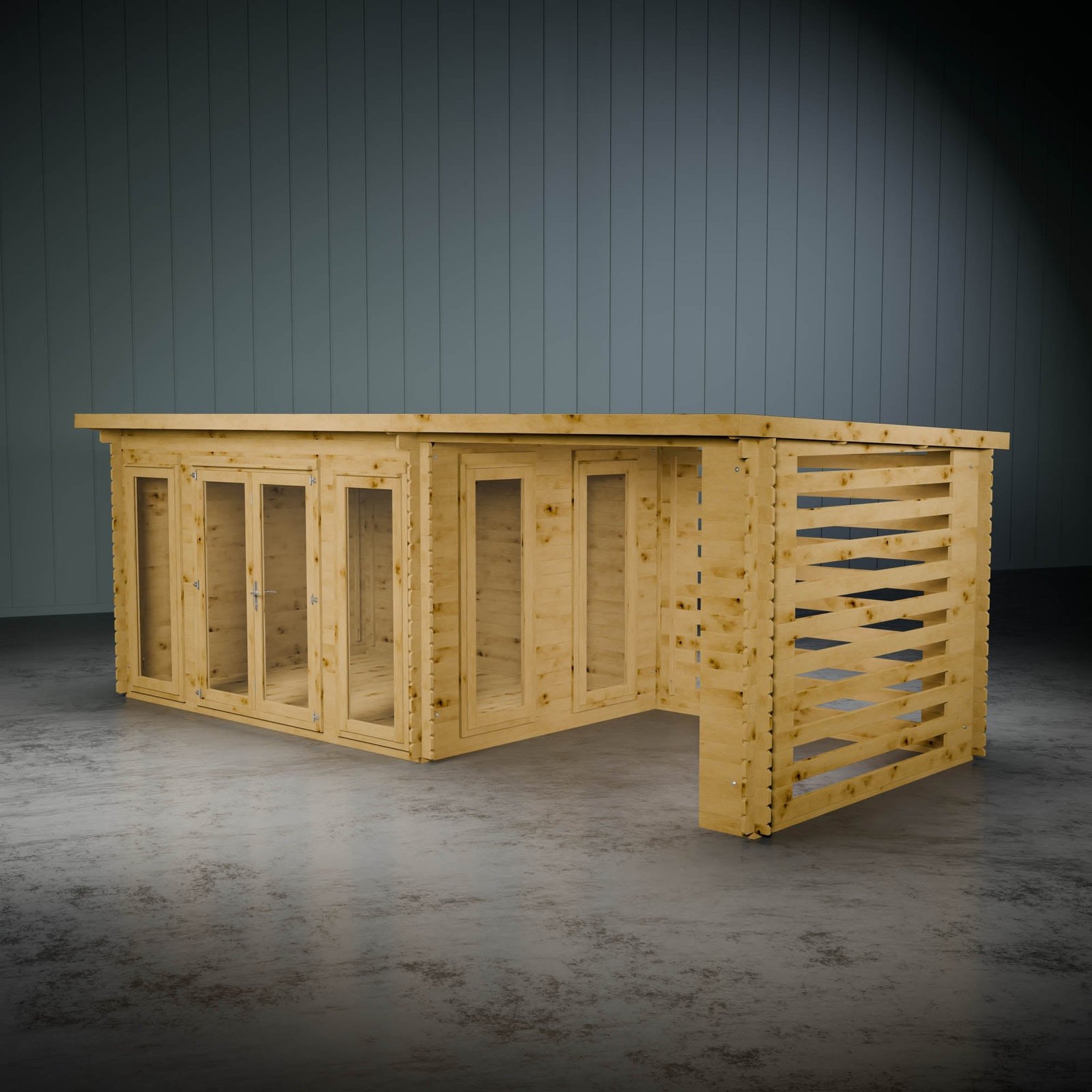 The Wren Log Cabin with Slatted Area - Image 5